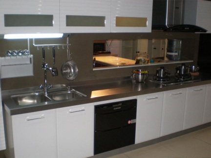 整体不锈钢橱柜效果图